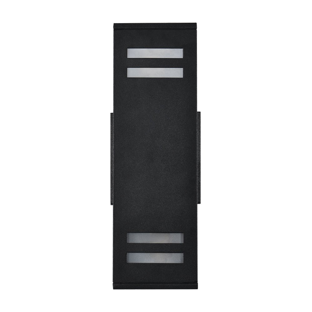 Pendantlightie - Modern 2 - Light Waterproof Rectangular Black Outdoor Wall Light - Outdoor Wall Light - Black - 