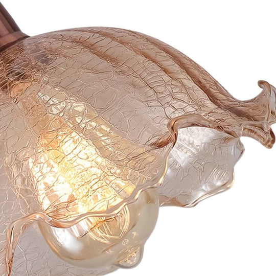 Pendantlightie - Modern 3 - Light Cluster Linear Flower Crackled Glass Pendant Light - Pendants - Small - 