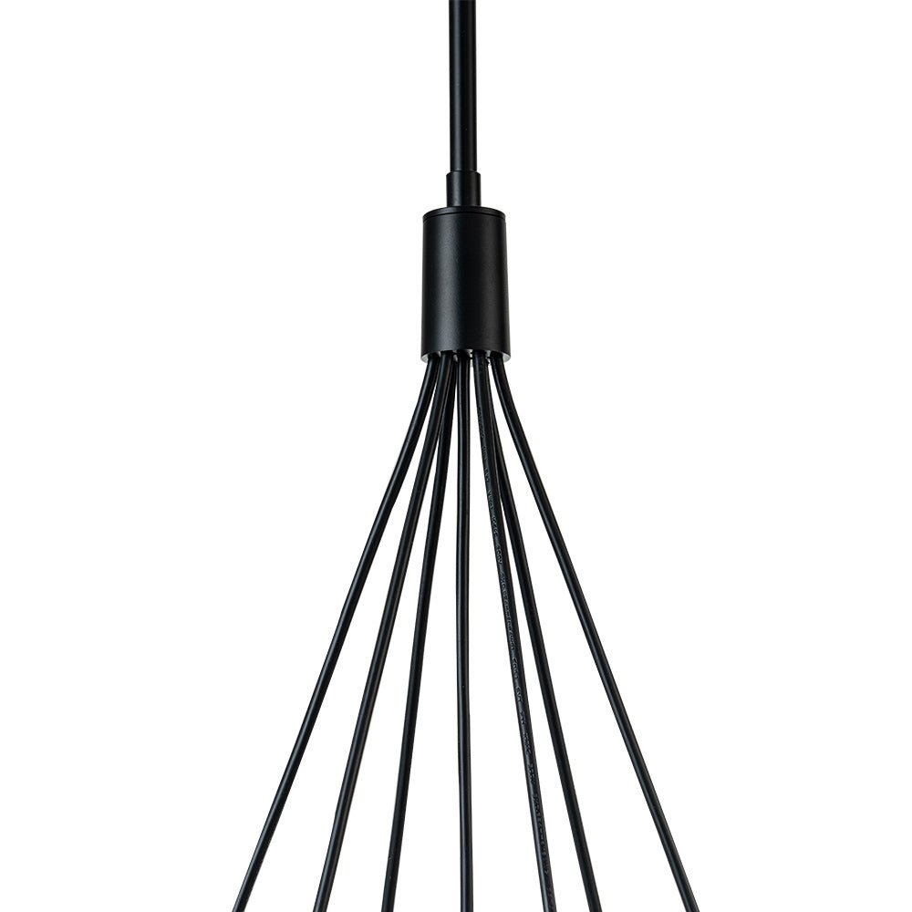 Pendantlightie - Modern 7 - Light Clear Cluster Glass Pendant Light - Pendants - Black - 