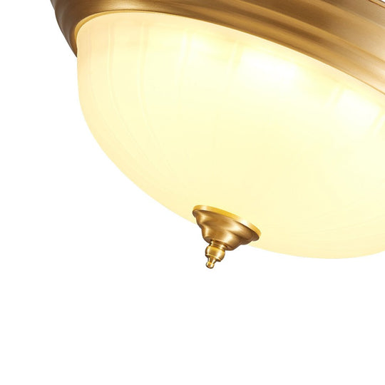 Pendantlightie-Modern Dimmable Led Bowl Flush Mount Ceiling Light-Flush Mount-Brass-