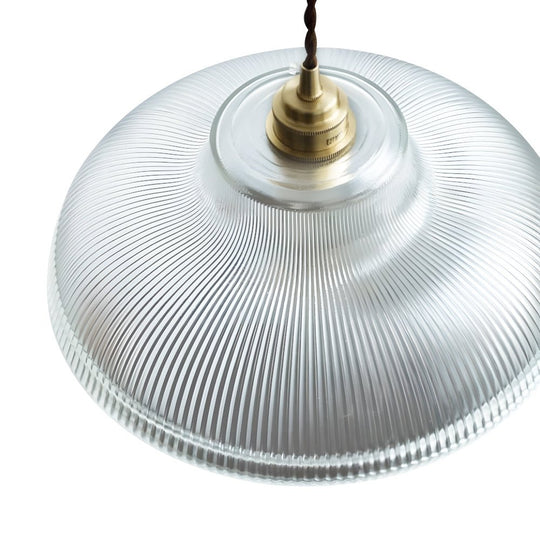 Pendantlightie - Modern Farmhouse 1 - Light Wide Edge Ribbed Dome Shape Glass Pendant Light - Pendants - Small - Green