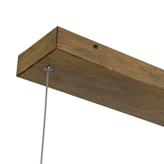 Pendantlightie-Modern Farmhouse Wood Linear Led Pendant-Pendants-Walnut-