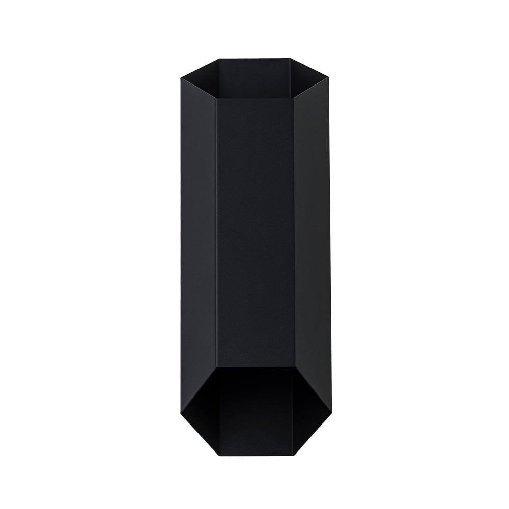 Pendantlightie-Modern Hexagonal IP54 Black Geometric LED Outdoor Wall Sconce-Outdoor Wall Light-Black-