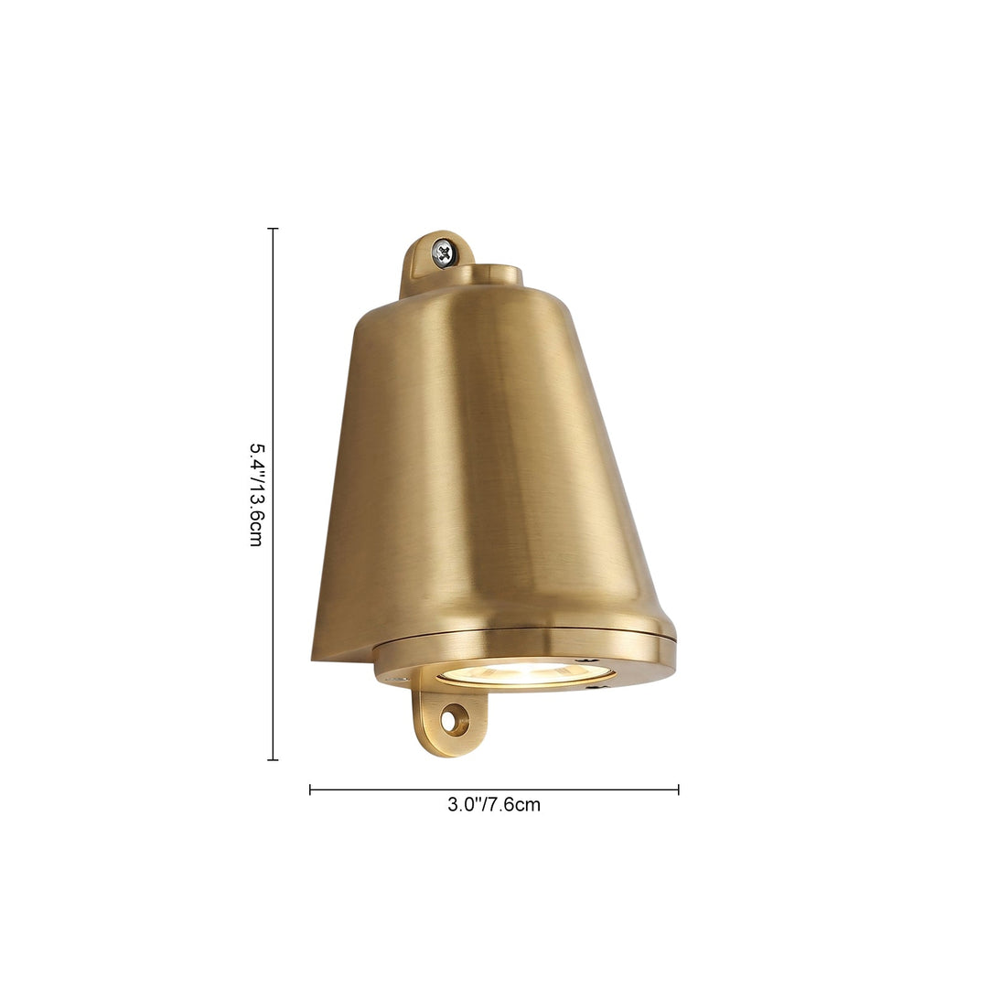 Pendantlightie-Modern Industrial 1-Light IP65 Bell Shape LED Outdoor Wall Light-Outdoor Wall Light-Nickel-