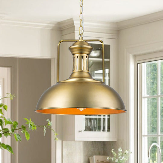 Pendantlightie - Modern Industrial 1 - Light Metal Single Dome Pendant Light - Pendants - Bronze - 