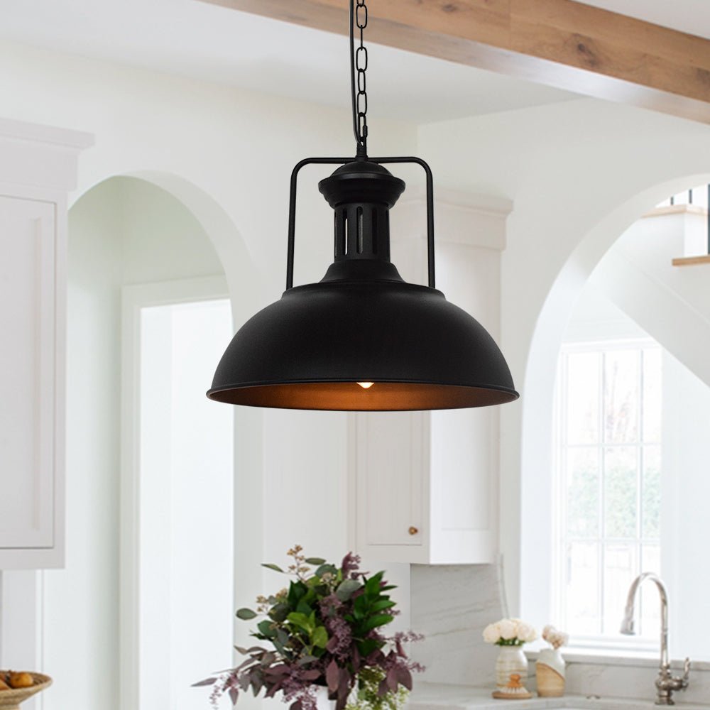 Pendantlightie - Modern Industrial 1 - Light Metal Single Dome Pendant Light - Pendants - Bronze - 