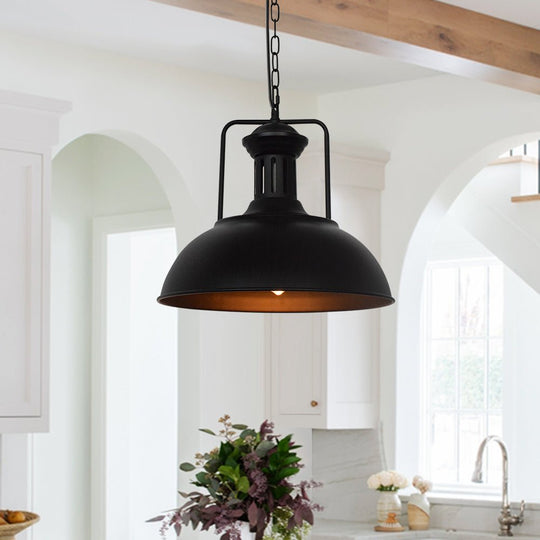 Pendantlightie - Modern Industrial 1 - Light Metal Single Dome Pendant Light - Pendants - Bronze - 