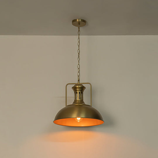 Pendantlightie - Modern Industrial 1 - Light Metal Single Dome Pendant Light - Pendants - Gold - 