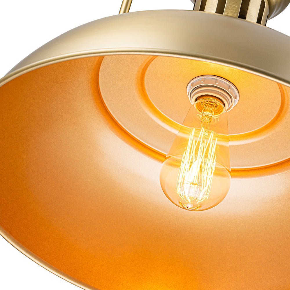 Pendantlightie - Modern Industrial 1 - Light Metal Single Dome Pendant Light - Pendants - Gold - 