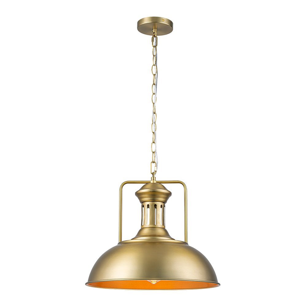 Pendantlightie - Modern Industrial 1 - Light Metal Single Dome Pendant Light - Pendants - Gold - 