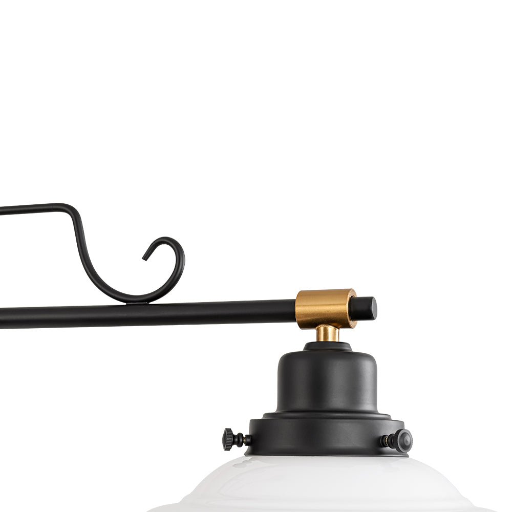 Pendantlightie - Modern Industrial 3 - Light Island Linear Schoolhouse Glass Pendant - Pendants - Black - 