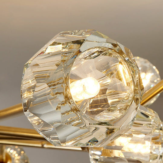 Pendantlightie - Modern Luxury 12 - Light Sputnik Crystal Chandelier - Chandeliers - Brass - 