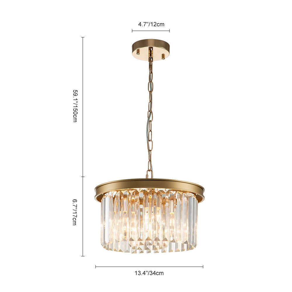 Pendantlightie-Modern Luxury 5-Light Round Layered Crystal Chandelier-Chandeliers-Gold-