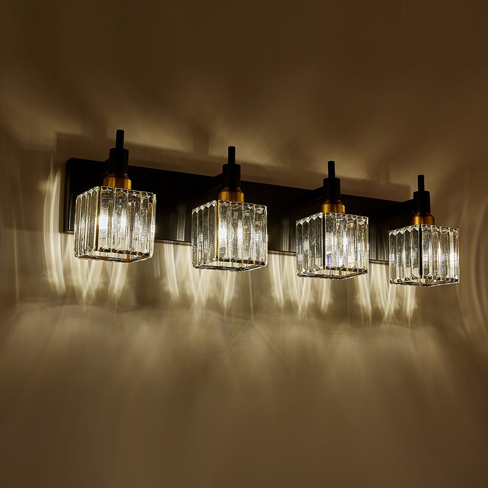 Pendantlightie-Modern Luxury Bathroom Crystal Wall Light-Wall Light-Chrome-4Lt