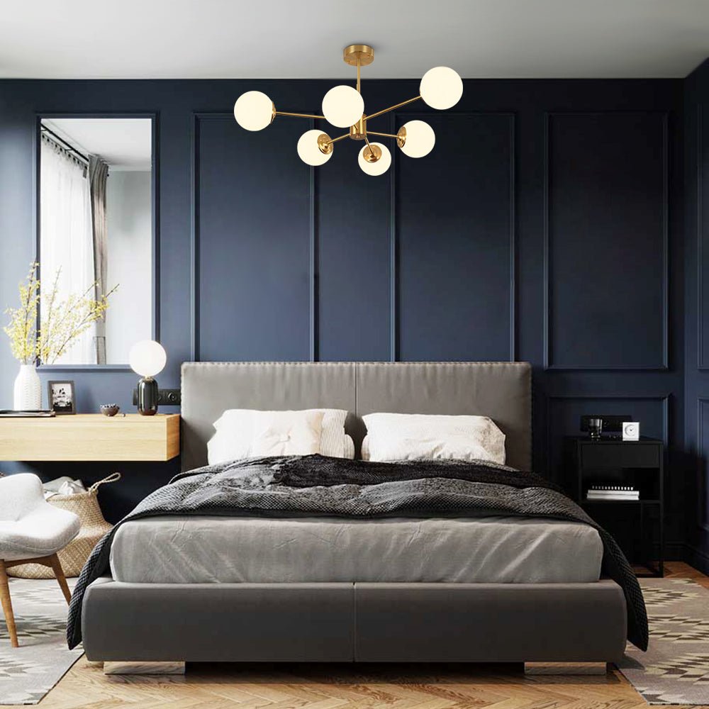 Modern Mid-Century Bubble Sputnik Chandelier | Gold Sputnik Light ...