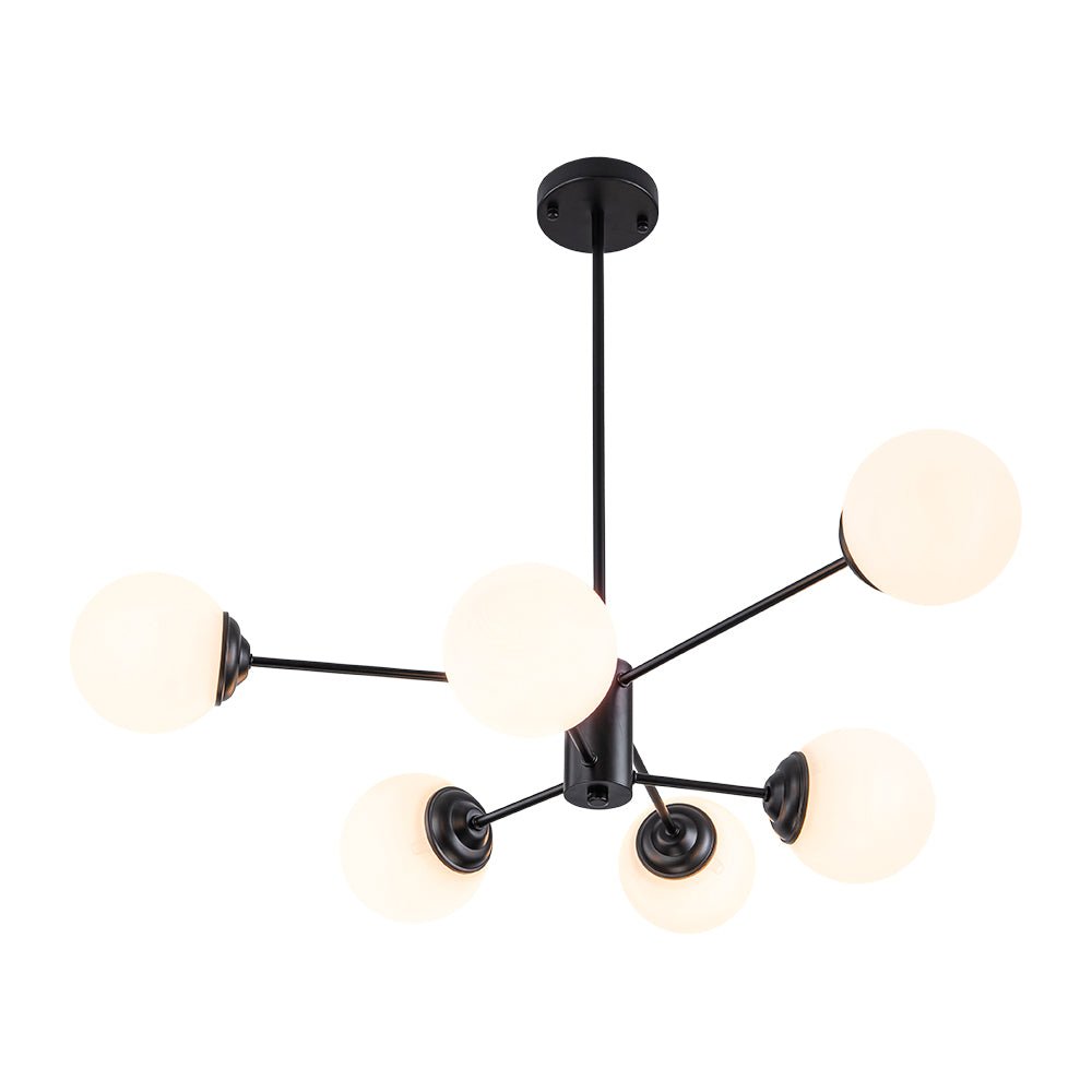 Pendantlightie-Modern Mid-Century Bubble Sputnik Chandelier-Chandeliers-6Lt-Gold