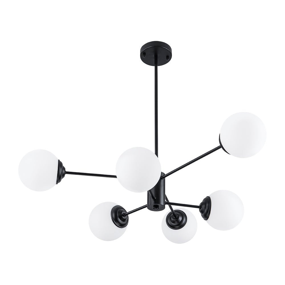 Pendantlightie-Modern Mid-Century Bubble Sputnik Chandelier-Chandeliers-6Lt-Gold