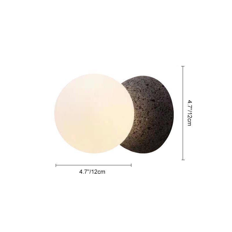 Pendantlightie - Modern Minimalist 1 - Light Frosted Glass Mini Globe Wall Light - Wall Light - Black - 