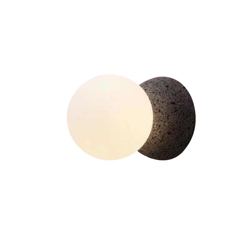 Pendantlightie - Modern Minimalist 1 - Light Frosted Glass Mini Globe Wall Light - Wall Light - Black - 