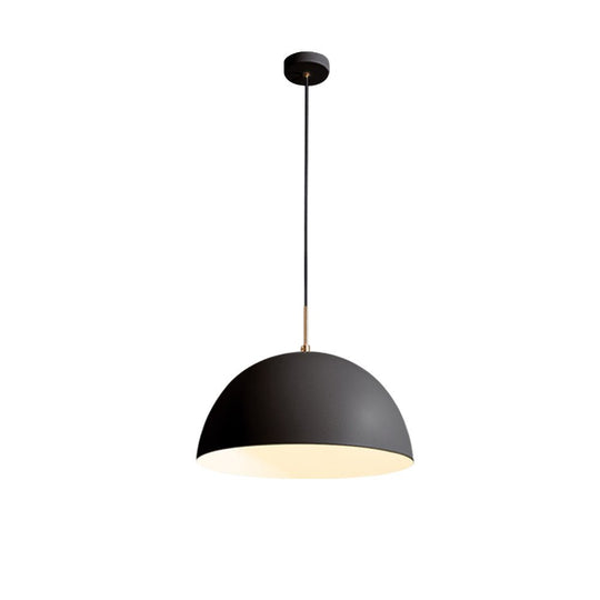 Pendantlightie - Modern Minimalist 1 - Light White Dome Pendant Light - Pendants - 11.8 in (30 cm) - Black