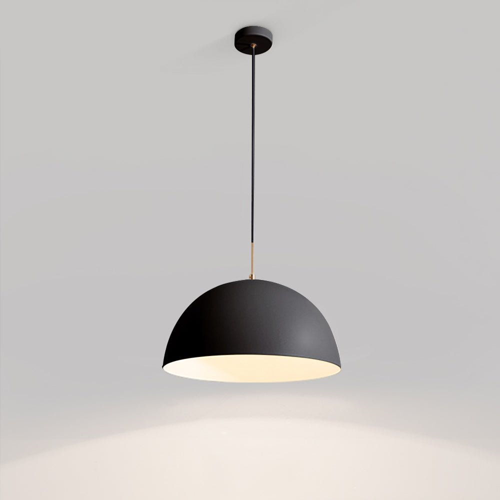 Pendantlightie - Modern Minimalist 1 - Light White Dome Pendant Light - Pendants - 11.8 in (30 cm) - Black