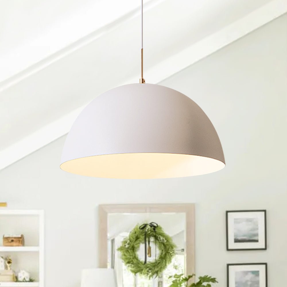 Pendantlightie - Modern Minimalist 1 - Light White Dome Pendant Light - Pendants - 11.8 in (30 cm) - White