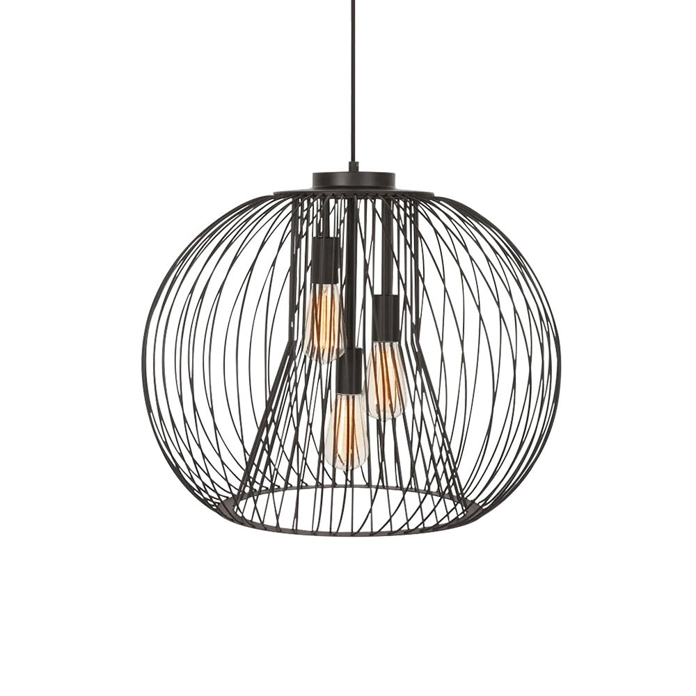 Pendantlightie - Modern Minimalist 3 - Light Black Metal Wire Globe Pendant - Pendants - Black - 