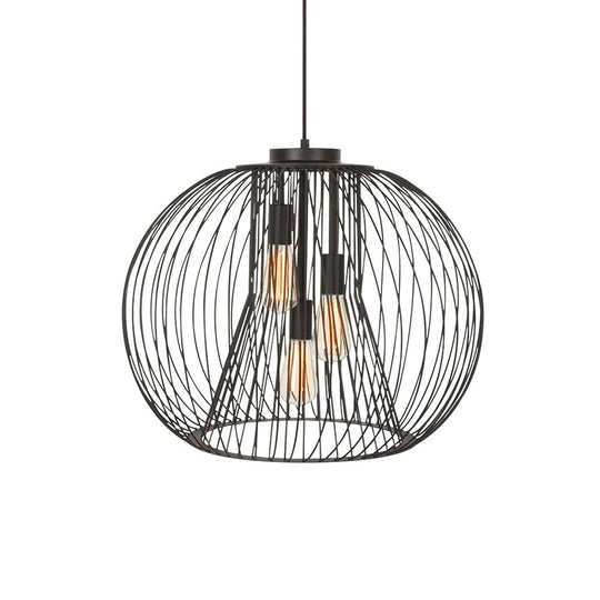 Pendantlightie - Modern Minimalist 3 - Light Black Metal Wire Globe Pendant - Pendants - Black - 