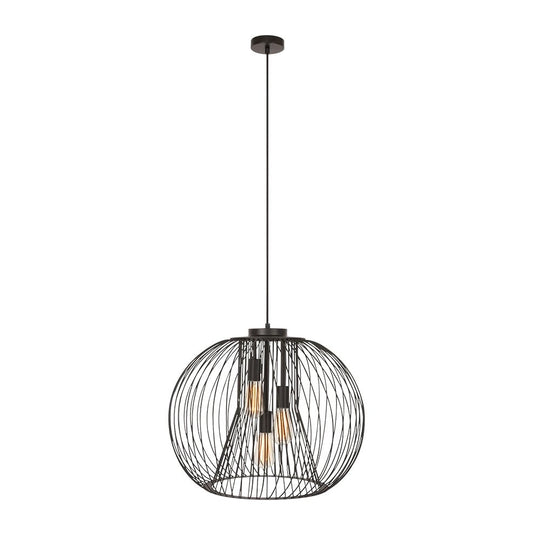 Pendantlightie - Modern Minimalist 3 - Light Black Metal Wire Globe Pendant - Pendants - Black - 