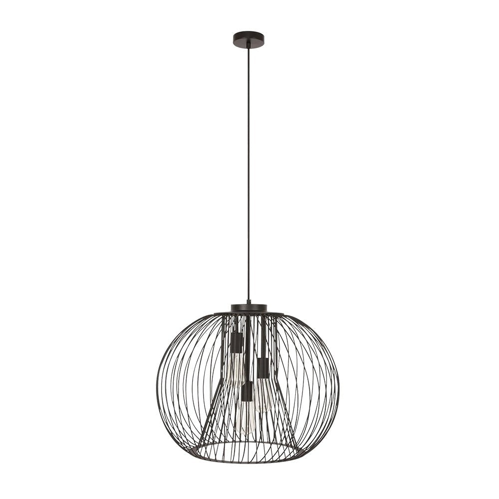 Pendantlightie - Modern Minimalist 3 - Light Black Metal Wire Globe Pendant - Pendants - Black - 