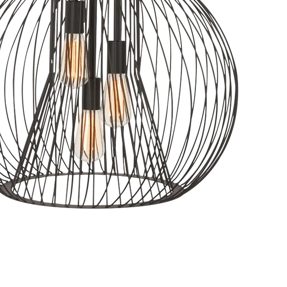 Pendantlightie - Modern Minimalist 3 - Light Black Metal Wire Globe Pendant - Pendants - Black - 