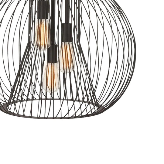 Pendantlightie - Modern Minimalist 3 - Light Black Metal Wire Globe Pendant - Pendants - Black - 