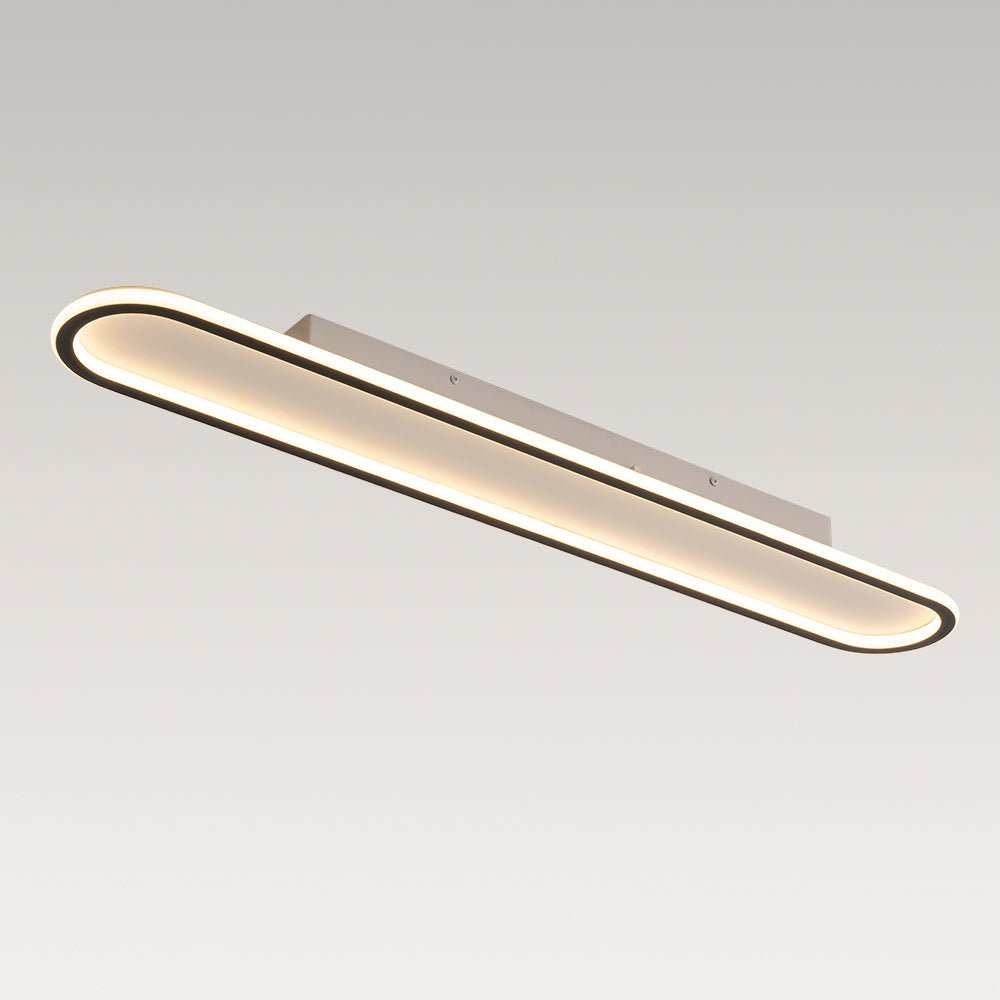 Pendantlightie-Modern Minimalist Oval Led Ceiling Light-Semi Flush Mount-Warm White Light-