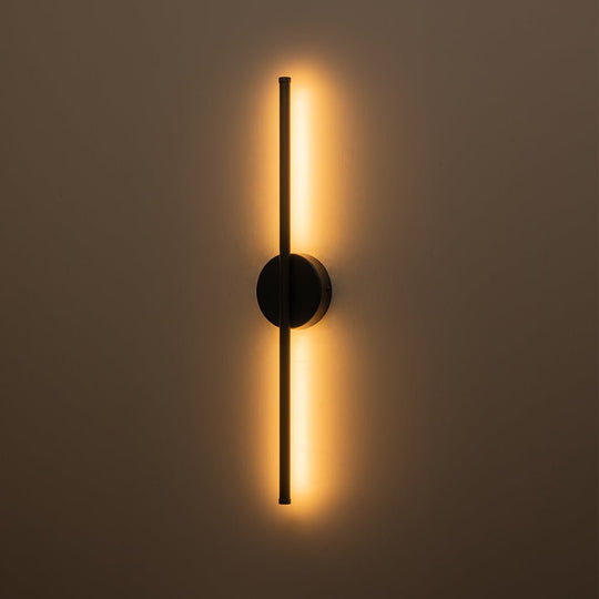 Pendantlightie - Modern Minimalist Strip Linear Led Wall Light - Wall Light - Black - 