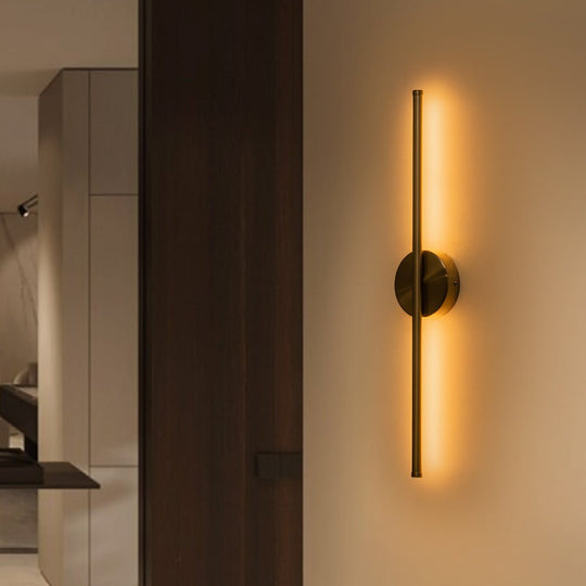 Pendantlightie - Modern Minimalist Strip Linear Led Wall Light - Wall Light - Brass - 