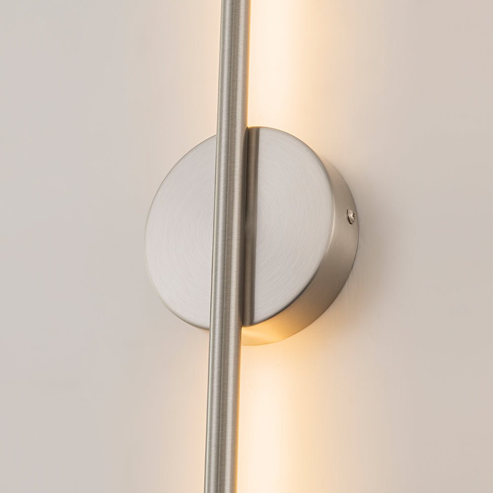 Pendantlightie - Modern Minimalist Strip Linear Led Wall Light - Wall Light - Nickel - 23.6 in (60 cm)