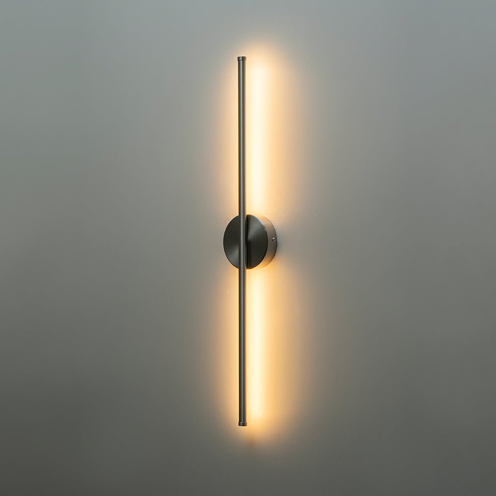 Pendantlightie - Modern Minimalist Strip Linear Led Wall Light - Wall Light - Nickel - 23.6 in (60 cm)