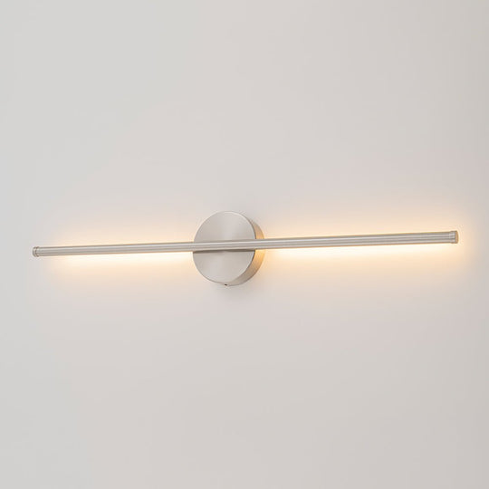 Pendantlightie - Modern Minimalist Strip Linear Led Wall Light - Wall Light - Nickel - 23.6 in (60 cm)