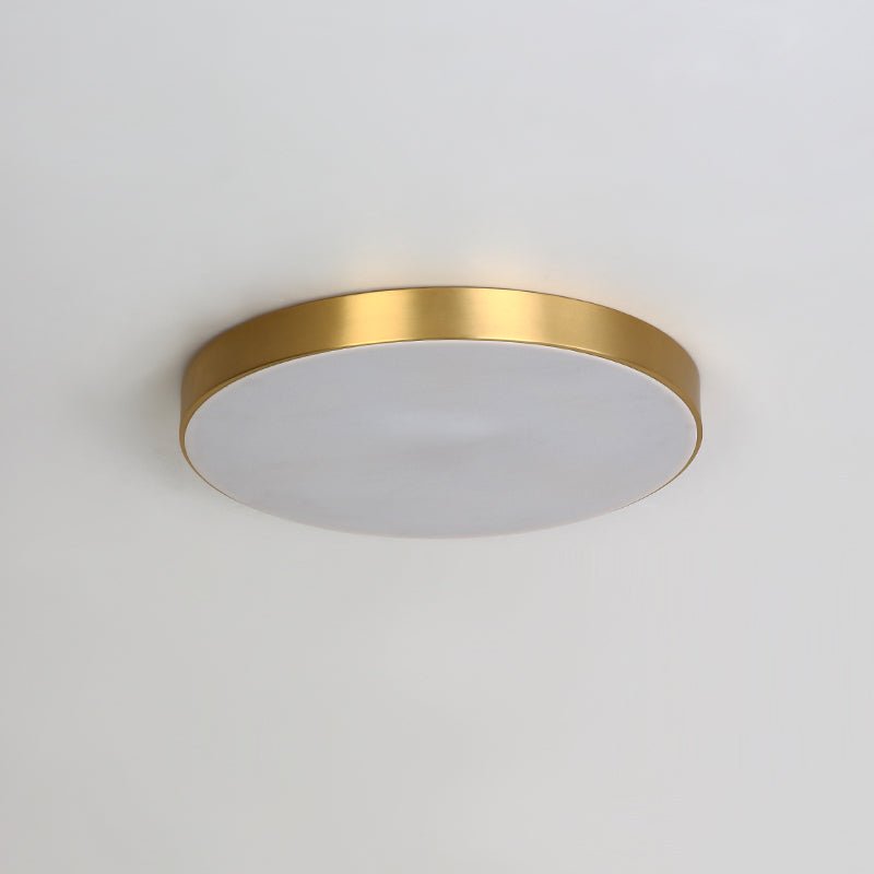 Pendantlightie - Modern Simplic Three - Color Dimmable LED Round Ceiling Light - Flush Mount - Gold - 
