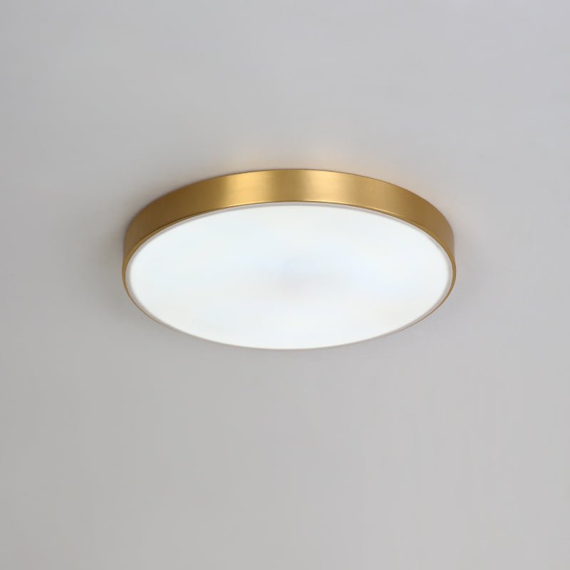 Pendantlightie - Modern Simplic Three - Color Dimmable LED Round Ceiling Light - Flush Mount - Gold - 