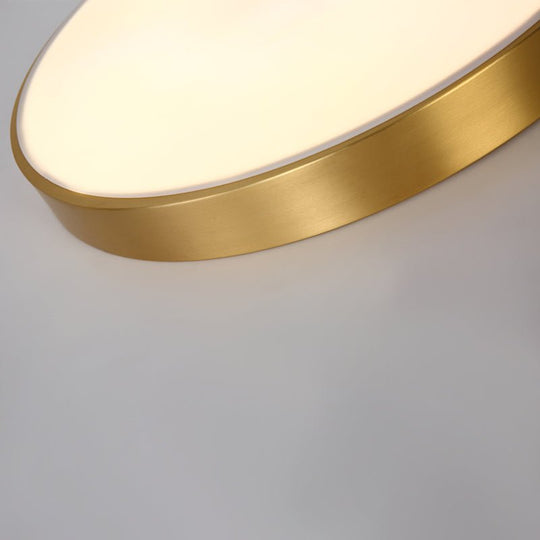 Pendantlightie - Modern Simplic Three - Color Dimmable LED Round Ceiling Light - Flush Mount - Gold - 