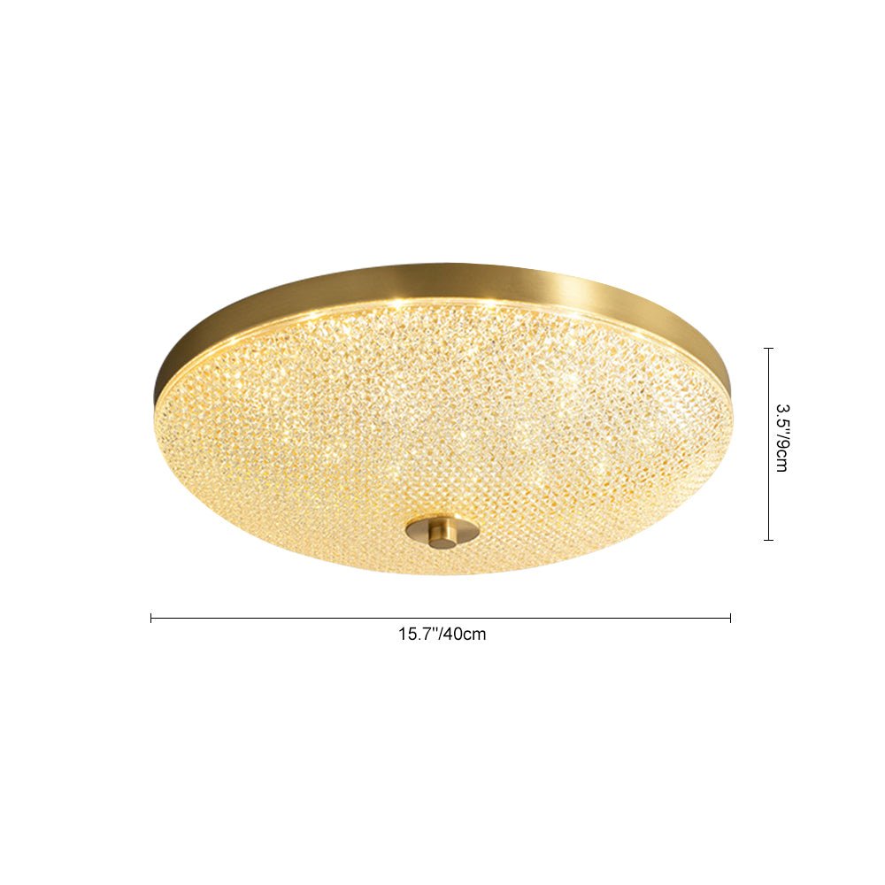 Pendantlightie-Modern Sparking Three-Color Dimmable Led Bowl Flush Mount Ceiling Light-Flush Mount-Brass-