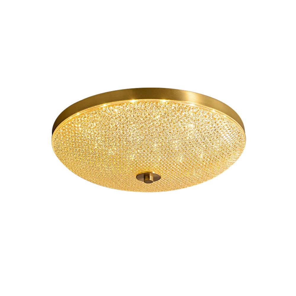 Pendantlightie-Modern Sparking Three-Color Dimmable Led Bowl Flush Mount Ceiling Light-Flush Mount-Brass-