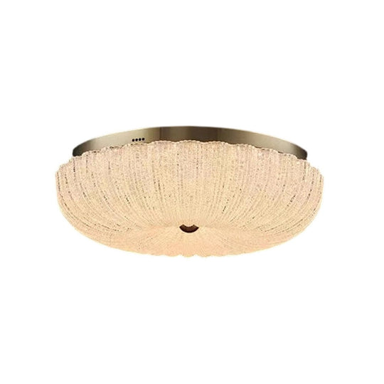 Pendantlightie - Modern Sparkle Dimmable Acrylic LED Scalloped Round Semi Ceiling Light - Semi Flush Mount - Large (50 CM) - 