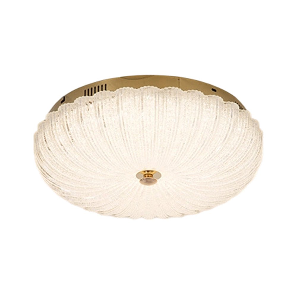 Pendantlightie - Modern Sparkle Dimmable Acrylic LED Scalloped Round Semi Ceiling Light - Semi Flush Mount - Large (50 CM) - 