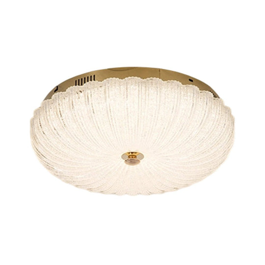 Pendantlightie - Modern Sparkle Dimmable Acrylic LED Scalloped Round Semi Ceiling Light - Semi Flush Mount - Large (50 CM) - 