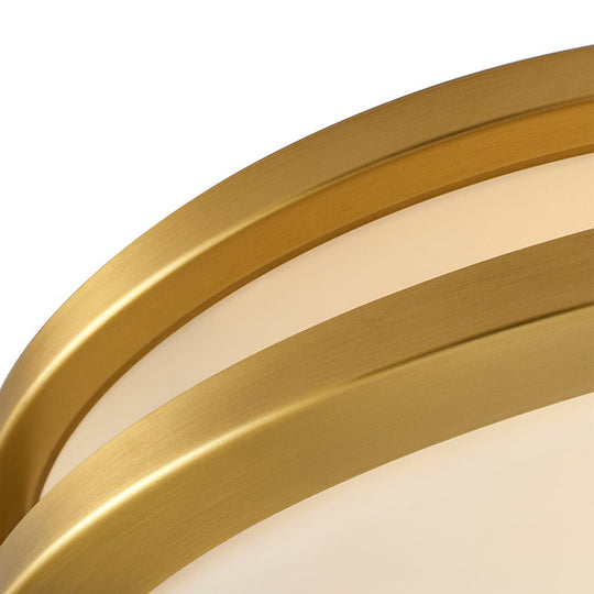 Pendantlightie-Modern Three-Color Dimmable Led Bowl Flush Mount Ceiling Light-Flush Mount-Brass-