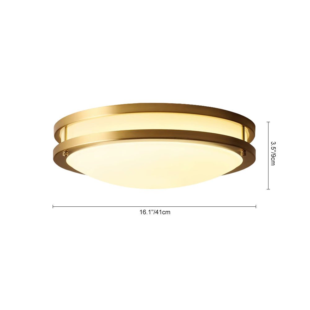 Pendantlightie-Modern Three-Color Dimmable Led Bowl Flush Mount Ceiling Light-Flush Mount-Brass-