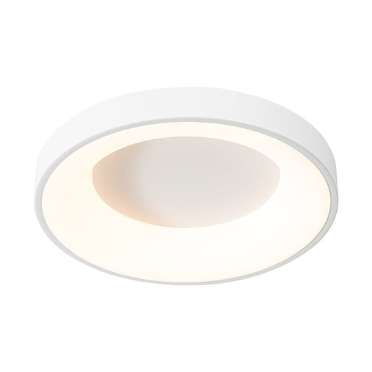 Pendantlightie - Modern Ultra Thin Simple Round LED Ceiling Light - Semi Flush Mount - White - 