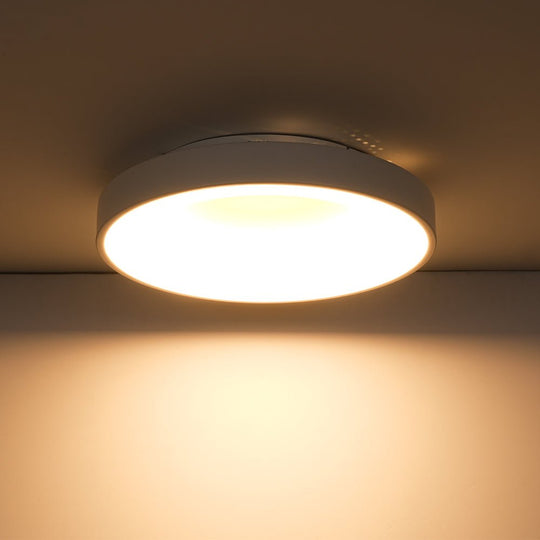 Pendantlightie - Modern Ultra Thin Simple Round LED Ceiling Light - Semi Flush Mount - White - 